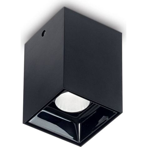 Ideal Lux Nitro - Downlight carré à 1 lumière LED noir