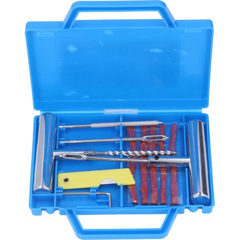 11-teiliges Reifenreparaturset mit T-Griff, Seil, Reibahle, Messer und Inbusschlüsseln