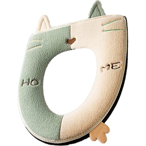 Couvre-Abattant De Toilette - Design Fusée Spatiale - En Tissu Flanelle Doux Et Chaud - Pour Abattant Standard - 1 Pièce (1/5)