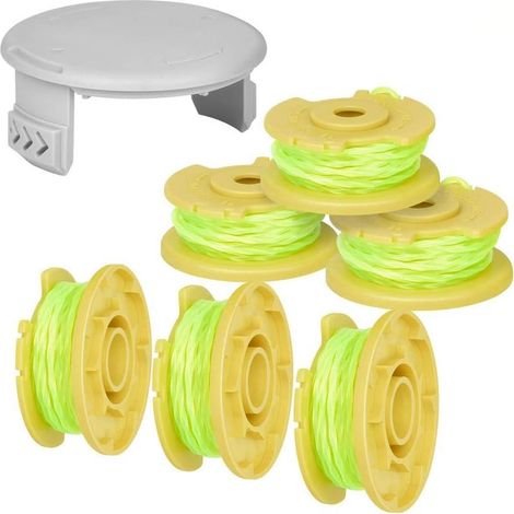 Bobine De Rechange - 0 080 Pouces - Pour Taille-Haies Sans Fil Ryobi One Plus 18 V 24 V 40 V - 6 Bobines 1 Capuchon (1/5)