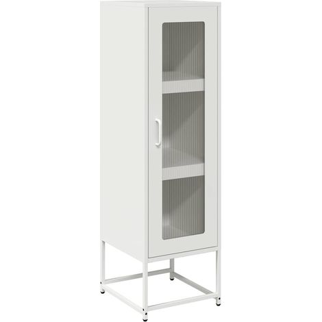 Maison Exclusive - Aparador de acero laminado en frío blanco 36x3