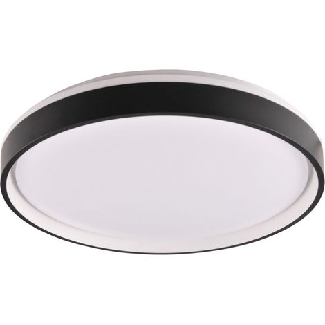 Plafoniera LED 72W tonda 48cm nera con telecomando IP44 (1/5)
