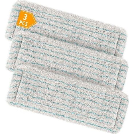 Set mit 3 Ersatzwischerbezügen für Leifheit Profi XL Micro Duo/Profi XL Cotton Plus, alle Griffe, 60 % superfeine Baumwollfasern und Spezialborsten, speziell für Stein- und