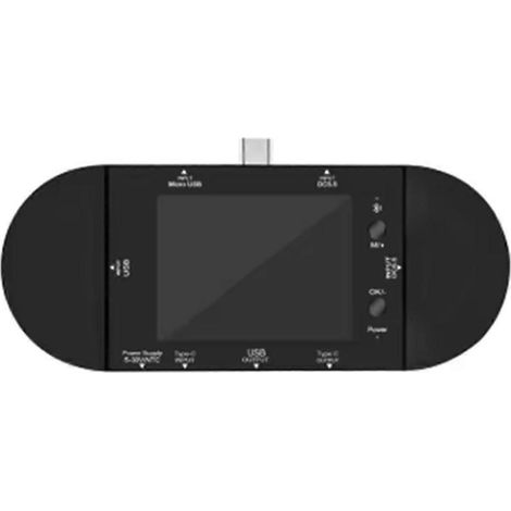 Testeur USB Type-C UD24 2,4 pouces, voltmètre/ampèremètre numérique, détecteur de tension de batterie externe, détecteur de décharge partielle, compteur électrique simple WHBYV (1/4)