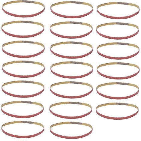 20 Stück Schleifband-Ersatzstreifen für Schleifmaschinen, 330 x 10 mm, Körnung 600