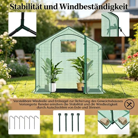 Serre design pour terrasse abri hivernal végétal extérieur à porte zip arche (1/4)