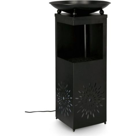 Fontana yuki rettangolare con led 40,5x40,5x78h -Nero (1/3)