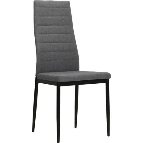 Maison Exclusive - Chaises à manger lot de 4 gris clair tissu (1/5)