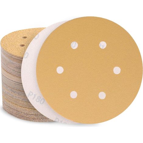 Schleifscheiben 150mm Klett 6 Loch 100 Stück 180 P180-100 Stück (1/5)