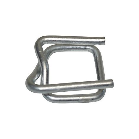 Abrazadera de cierre B.19mm STA para flejes compuestos y estructurados de hilo galvanizado 1000 unidades/caja. (1/4)