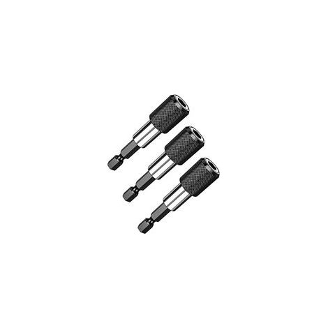 Lot de 3 porte-embouts magnétiques à changement rapide 1/4" Porte-embout magnétique pour visseuse sans fil Convient pour perceuse, tournevis, vis filetée, longueur 60 mm
