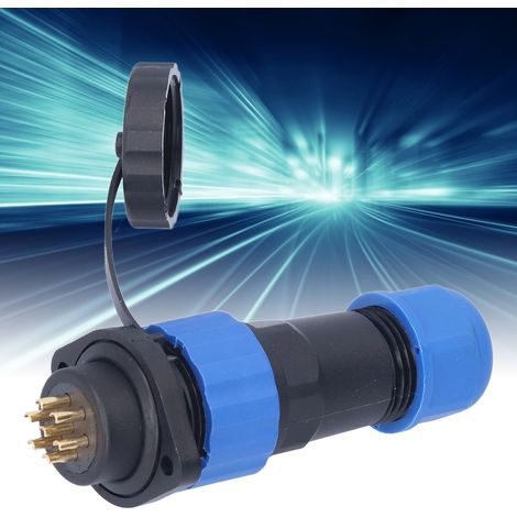 Connecteur étanche à bride SP20 pour l'aviation, prise et fiche IP68 mâle/femelle, connecteur étanche à bride 380 V, 7 broches (1/5)