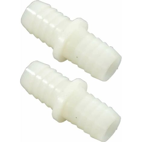 2x Raccord de tuyau droit en I Connecteur Jonction Adaptateur Durite Tube Pulvérisation Tondeuse Tracteur Universel, diamètre embouts 16mm