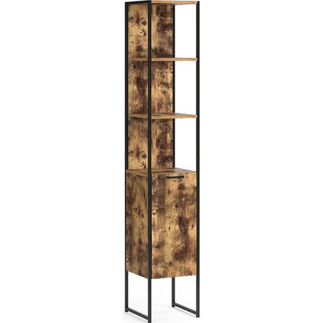 Mobile bagno alto Fyrk, Legno antico, 33 x 185 cm, Vicco
