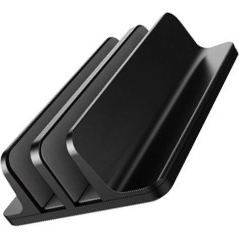 Vertikaler Laptopständer mit 2 Steckplätzen, Desktop-Halterung mit verstellbarer Dockingstation, Laptopständer aus Aluminiumlegierung
