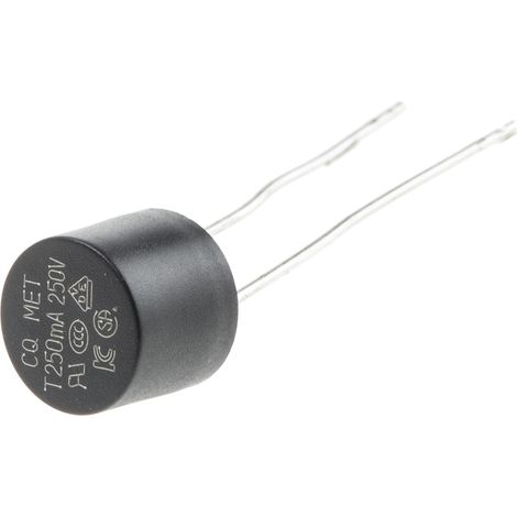 Fusible non réarmable filaire RS PRO, Sortie Radiale, 250mA 250V