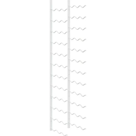 vidaXL Botellero de pared para 36 botellas hierro blanco (1/2)