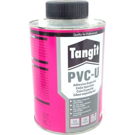 Barattolo di colla TANGIT per tubi in pvc con pennello   250 gr. (1/2)