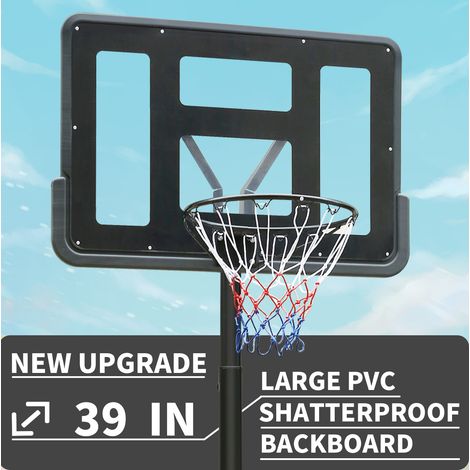 Panier de basket extérieur réglable 198,12 à 304,8 cm, avec roues HAVRYA (1/3)