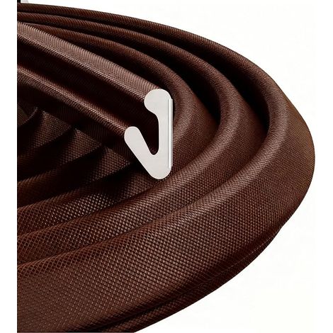 Joint Porte de V Pour Fenêtres Ruban d'Étanchéité Anti Collision Portes Bandes d'Isolation Phonique en Mousse Fenêtre Isolation Coupe-Vent Imperméables et Antibruit Marron Foncé (1/5)