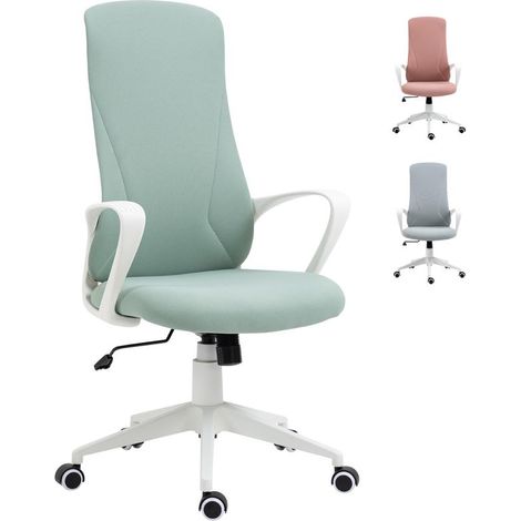 Fauteuil de bureau vert, pivotant, dossier haut, accoudoirs inclinables, 110-119,5 cm, design nature élégant (1/5)