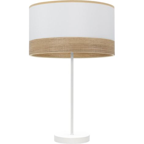 FABRILAMP Olga Hohe Tischleuchte 1xe27 Weiß/Weiß-mad.clara 62x30x30 Cm (1/2)