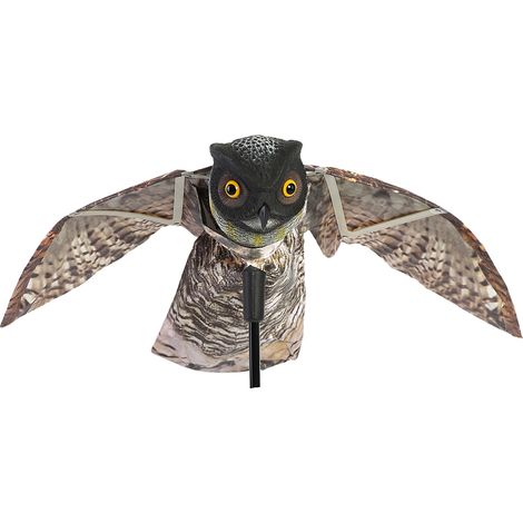 Hibou Prowler avec épouvantail de jardin à ailes mobiles, leurre prédateur, ravageur (1/5)