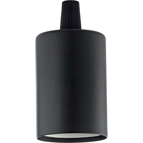 Portalampada Metallo Nero 1 Luce E27 Liscio