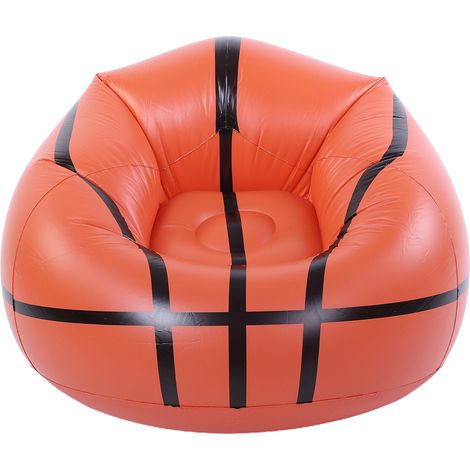 Chaise longue gonflable de basket-ball en PVC, canapé gonflable Portable pour chambre à coucher, balcon, plage, piscine, fête, intérieur et extérieur, Orange (1/5)