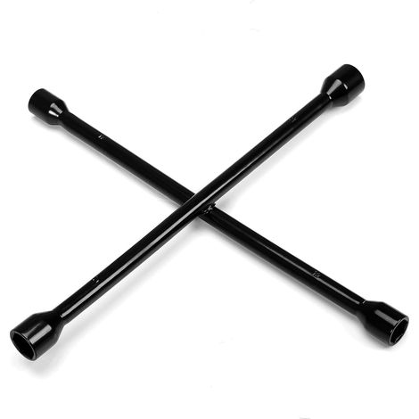 Hochleistungsfähiger 14-Zoll (35,5 cm) Vierwege-Universal-Kreuzschlitz-Steckschlüssel, schwarz, für Autoreifen