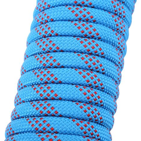 Corde de parachute Panchute Corad robuste de 12 mm avec mousqueton pour escalade (Bleu - 10 m) (1/5)