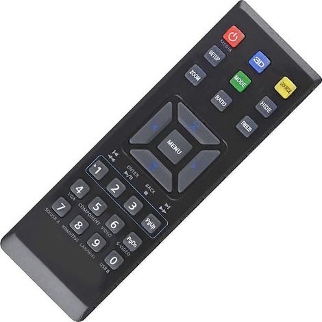 Replace Remote Control for Projector V12S AS211 P1283 M413 PE-X42 V12X AX316 P1283N Black (1/5)