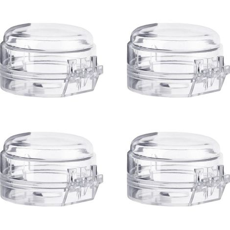 Lot de 4 couvercles de protection pour bouton de cuisinière à gaz, protection enfant, couvercle transparent, bouton amovible, couvercle étanche à l'huile (1/5)