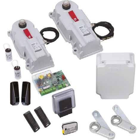 KIT POWER INTEGRAL 24V AVEC CAISSONS MOTORISATION POUR PORTAILS BATTANTS FAAC - FAAC (1/2)