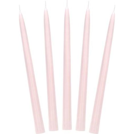 Matte Spitzkerze, Altrosa, 24 cm, 10 Stück