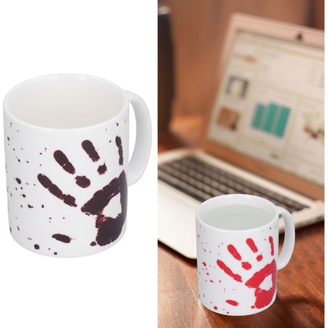 Tasse mit Palmenmuster, wärmeempfindlich und farbwechselnd, ideal für Zuhause, Büro oder Hochzeit. (1/5)