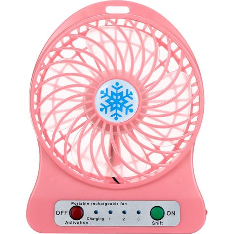 Ventilateur De Bureau Sur Batterie - 3 Vitesses - USB Rechargeable - Pour Intérieur Et Extérieur - 1 Pièce (1/5)