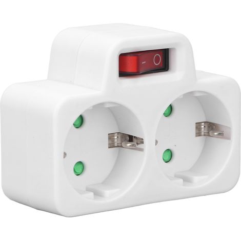 Europäischer Standard-Netzadapter mit beleuchteter Steckdose und Schalter, 2-polig, wasserdicht, 16 A, 250 V (1/5)