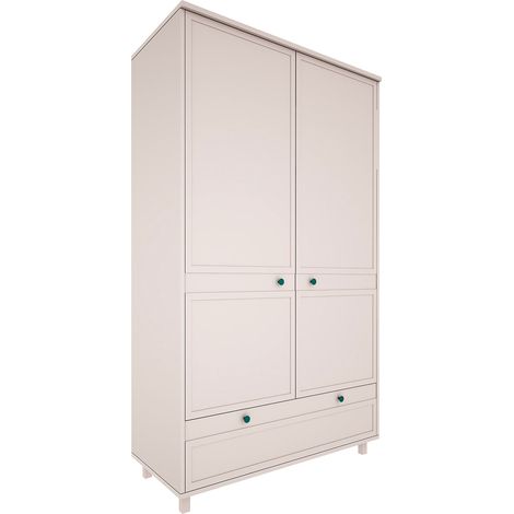 Armoire 2 portes 1 tiroir Wood Luck Gabriel - Beige (1/4)