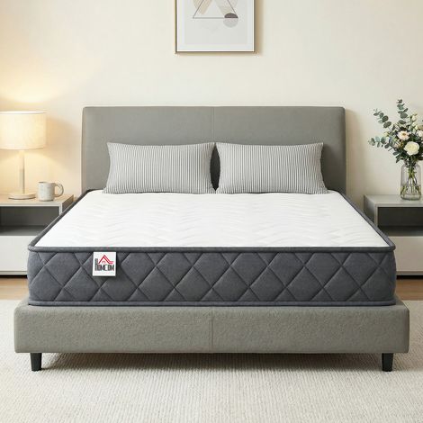 Matelas double 160x200 cm, mousse à mémoire de forme, épaisseur 20 cm, certifié Oeko-Tex, fermeté moyenne, confort pour couple