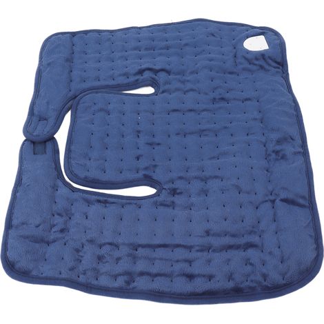 Châle chauffant électrique, couverture chauffante d'hiver à 6 niveaux de puissance, arrêt automatique, idéal pour la maison et le bureau, compatible avec les normes UE 220-240 V CA, bleu. (1/5)