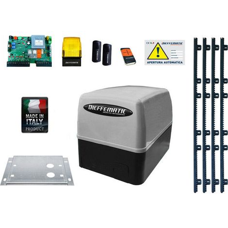 Kit Cancello Scorrevole 230v 400kg Automazione Automatismo + 4 Mt Cremagliera