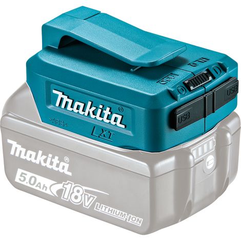 Adaptateur de batterie Makita 18V - USB (x2) Pour charger les batteries du telephone