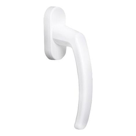 1 - Poignée de fenêtre - Plastique - Blanc RAL9016 - Carré 38 mm - Pour fenêtre PVC aluminium bois - Avec 2 vis (1/3)