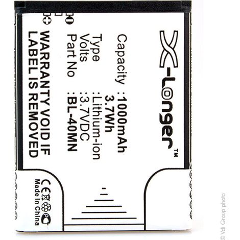 NX - Batterie téléphone, smartphone, GSM pour LG 3.7V 1000mAh - BL-40MNEAC61700902 (1/4)