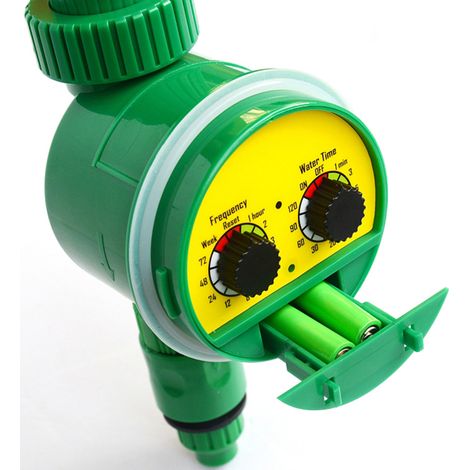Irovami Programmateur d'arrosage électronique , Minuteur automatique IP65 pour jardin – Programmable 1h à 7j, irrigation goutte à goutte (1/5)