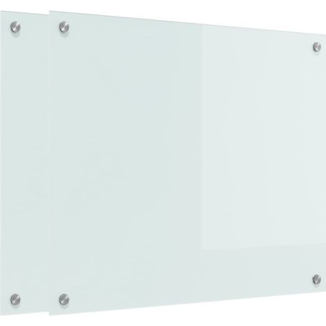 Salpicadero de cocina 2 pcs 70 x 60 cm vidrio templado vidaXL