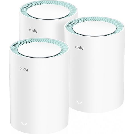 CUDY M1300 (pack de 3) Mesh. WiFi 5. 2,4 GHz/5 GHz.