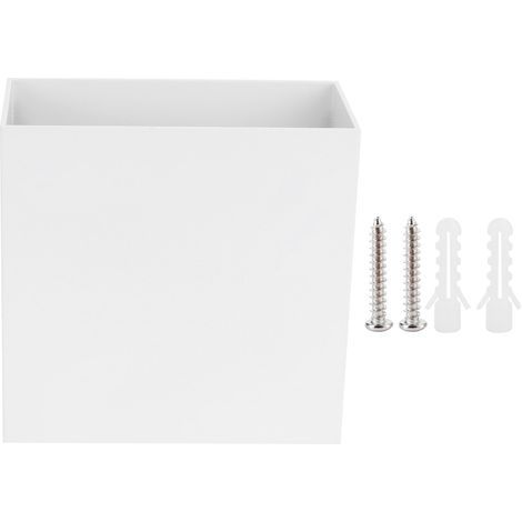7W LED-Wandleuchte für den Innenbereich, quadratisch, für Schlafzimmer, Flur, Veranda, Balkon, Dekoration, 100265V (Weißes Gehäuse, warmweißes Licht) (1/5)
