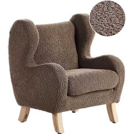 Kids Armchair FARUM Boucle Brown
